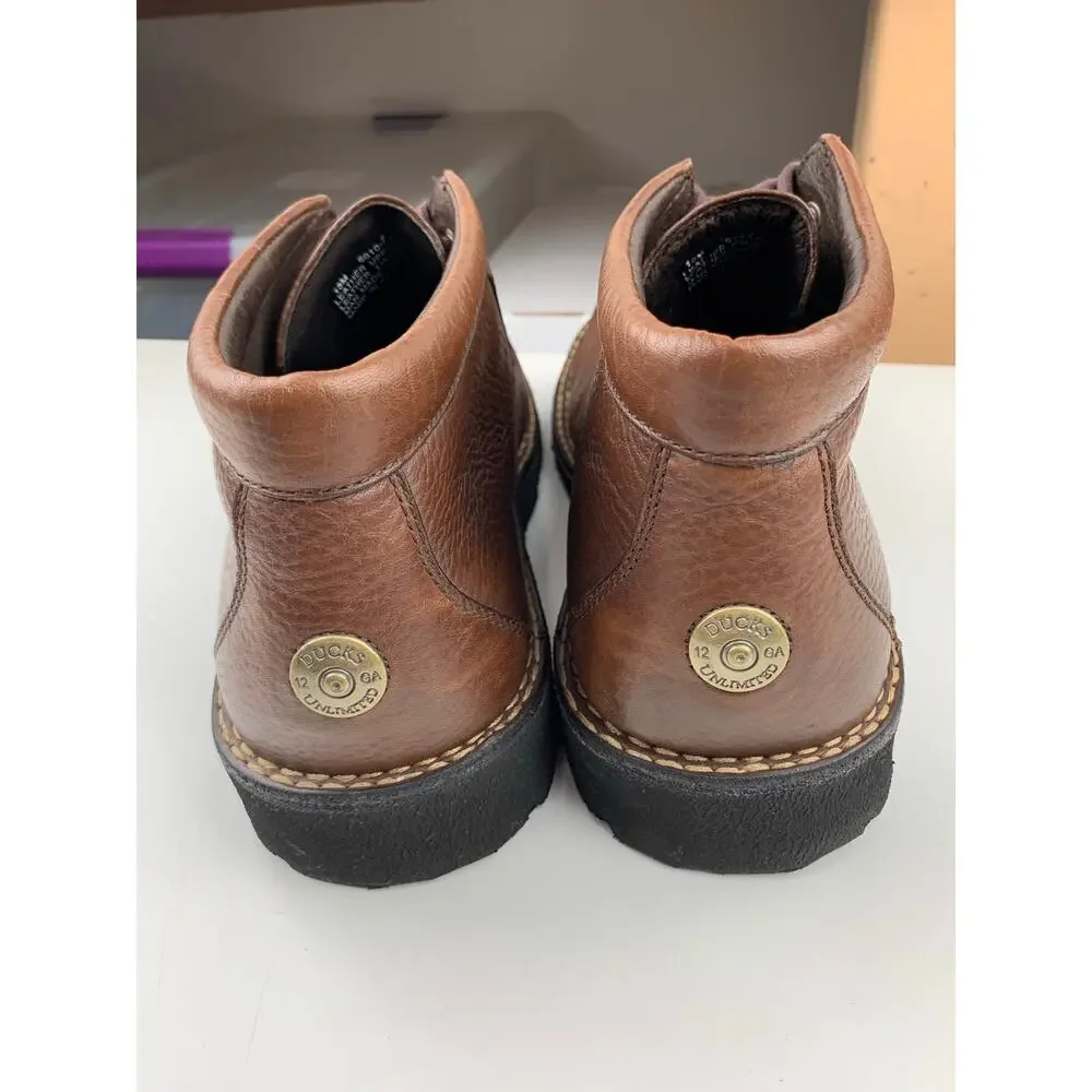 Ducks Unlimited by HS Trask Boots Mid Top Brown Leather Lace Up Men's 13